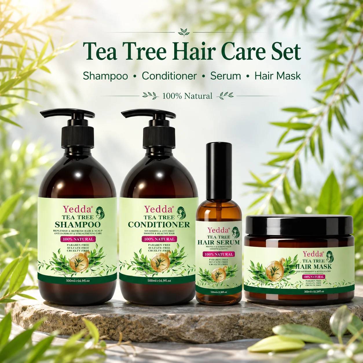 Tea Tree Anti-Dandruff Shampoo for Scalp Care
