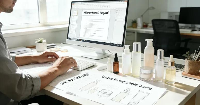 OEM and ODM manufacturing process flow diagram showing collaboration steps from consultation to delivery for hair care and cosmetic products