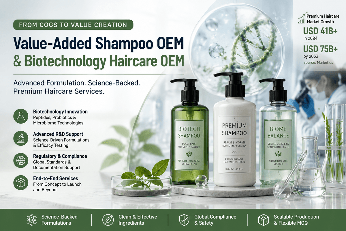Value‑Added Shampoo OEM and Biotechnology Haircare OEM for Premium Haircare Services - Blog article cover