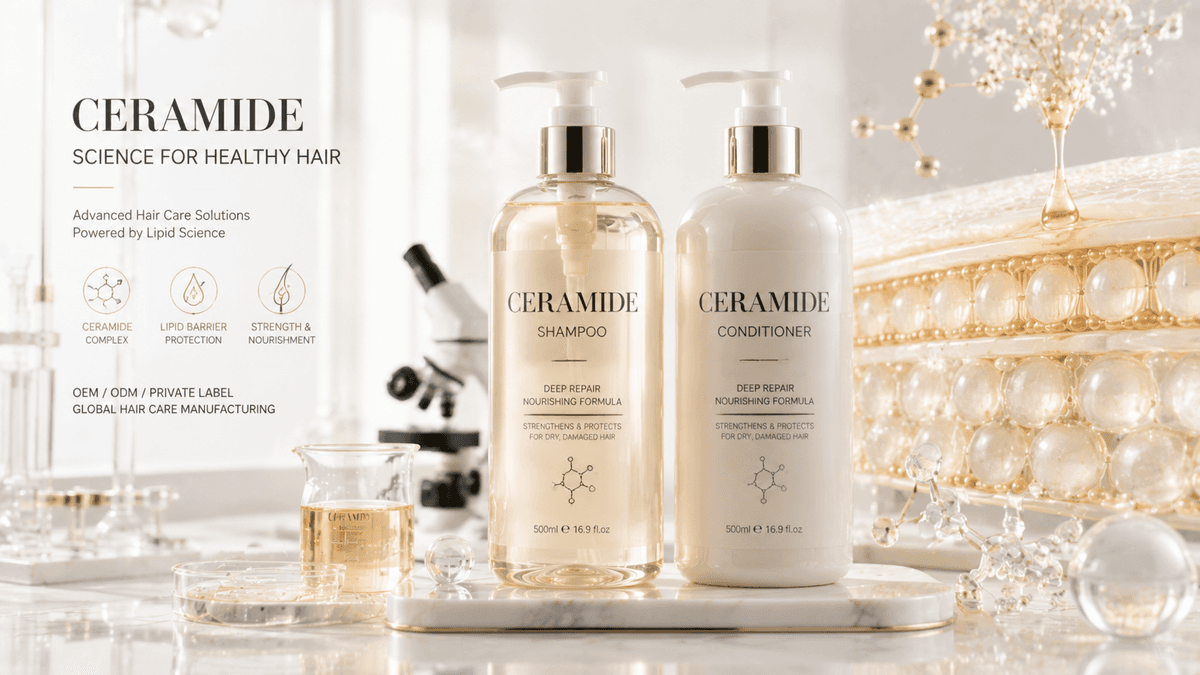 Ceramide Haircare: The Next Big Opportunity for Private Label Hair Brands - Blog article cover image about hair care and cosmetic manufacturing