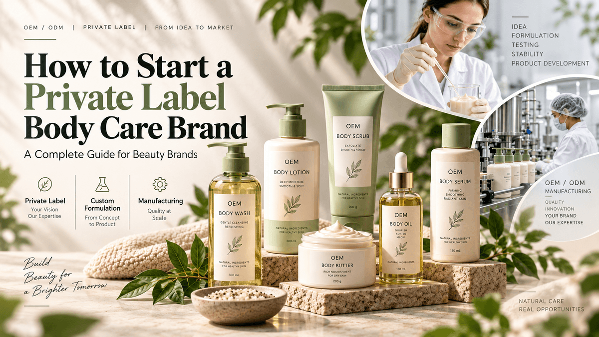 Come avviare un marchio di prodotti per la cura del corpo a marchio privato: guida per i marchi di bellezza - Blog article cover